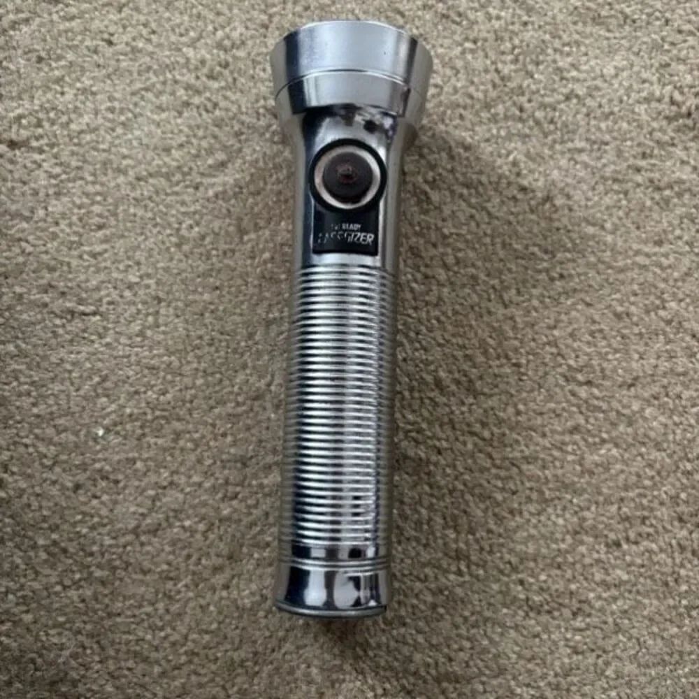Eveready Energizer Union Carbide Vintage Metal Flashlight